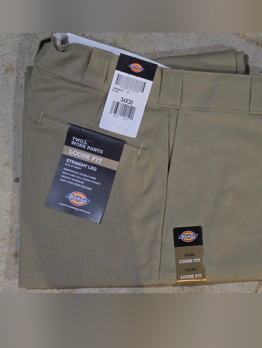 Dickies Men’s Khaki Flat Front Work Shorts